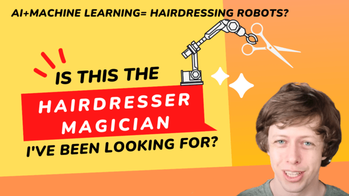 Robot Barber, Shane Wighton, Robotic Hairdresser, AI Haircut, Machine Learning Haircut, Automated Barber, Future of Hairdressing, Robotic Salon, Smart Haircut, Artificial Intelligence Haircut,Robotic hairdressing, Automated hair cutting, Artificial intelligence hair cutting, Robotics in hairdressing, Future of hairdressing, Smart hair cutting machine, Precision hair cutting technology, Machine learning hair cutting, Autonomous hairdressing, Innovative hair cutting tools, Cutting-edge hairdressing technology, Advanced hair cutting equipment, AI-powered hair salon, Hair styling automation, Next-generation hair cutting, High-tech hair salon experience, Smart beauty devices, Automated grooming technology, Self-cutting hair machine,